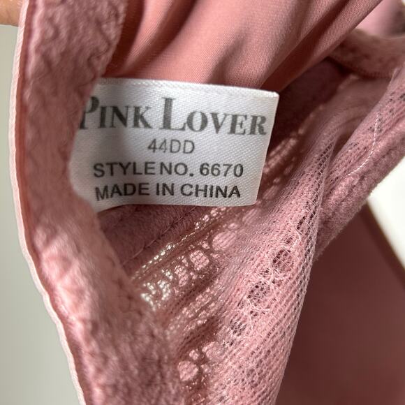 Pink Lover‎ Bra-44DD-dusty rose color, underwire lace lightly padded - Picture 2 of 3